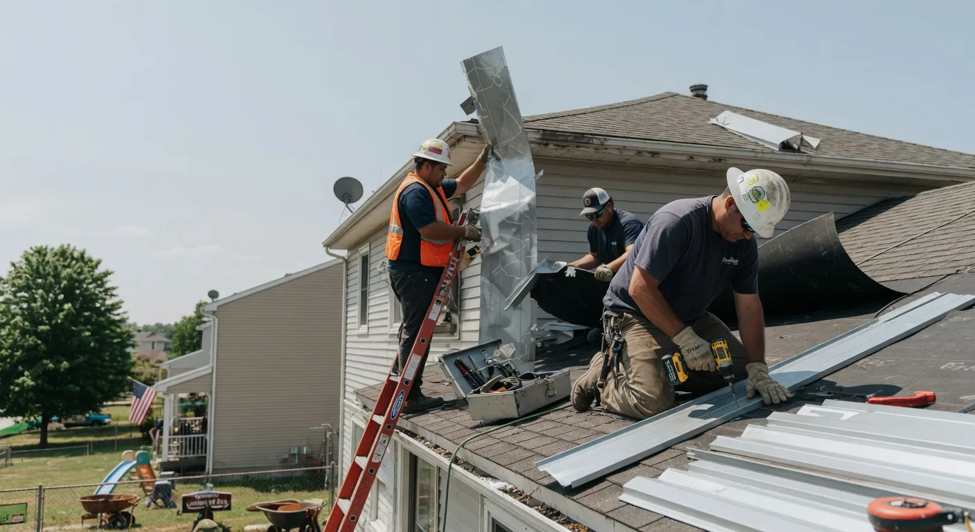 Storm Damage Metal Roof Repair in Loysville, PA